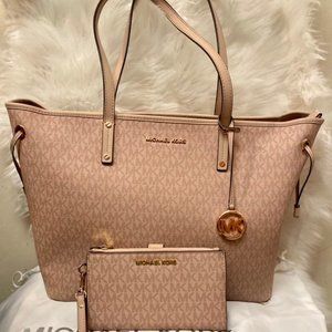 MK Travel tote LG TOP ZIP & wallet